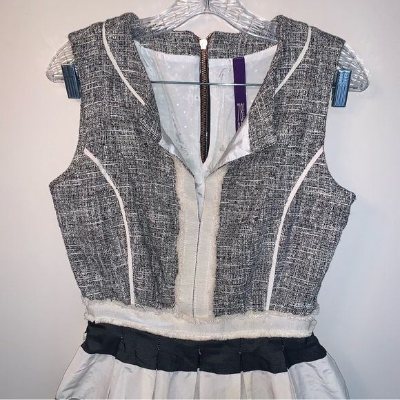 Settantotto Zerotto Gray and Black Fit and Flare Mini Dress S - Picture 5 of 9